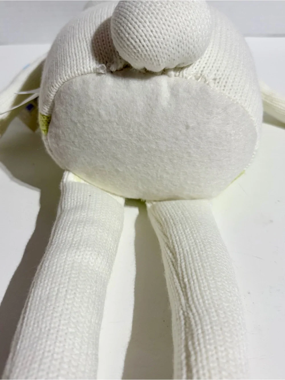 Set 2 Easter Bunny Rabbit Shelf Sitter Knit White Green Tan Spritz Target NEW